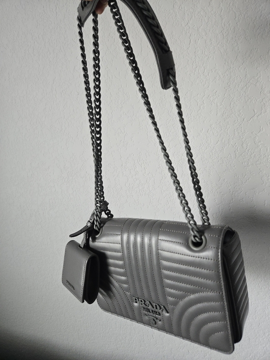 Prada Handbags - Prada Diagramme Bag Dark Gray